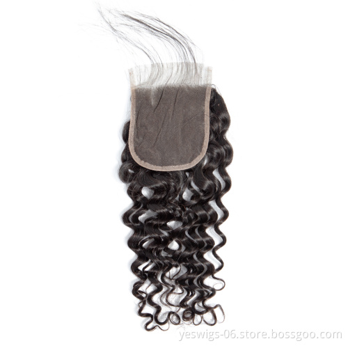 Affordable 4x4 Lace Frontal Peruvian Raw Hair Closure Water Wave With Baby Hair 4x4 2x6 5x5 13x4 13x6 6x6 7x7 360 Lace Closure